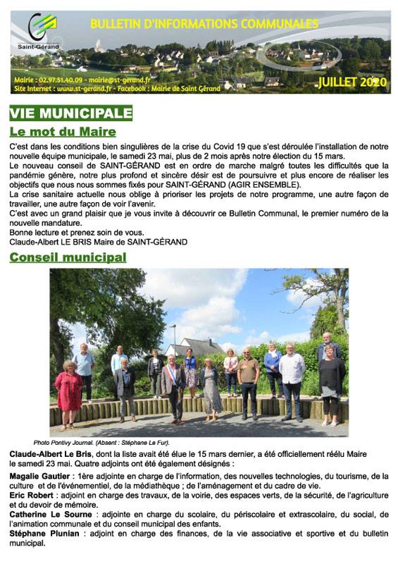 Bulletin municipal Juillet 2020